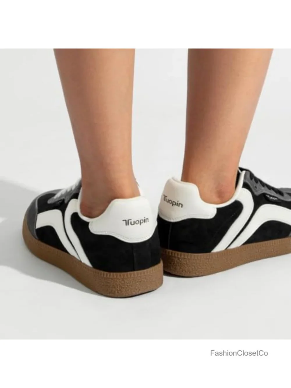Wide Toe Box Retro Fashion Sneakers with Gum Sole